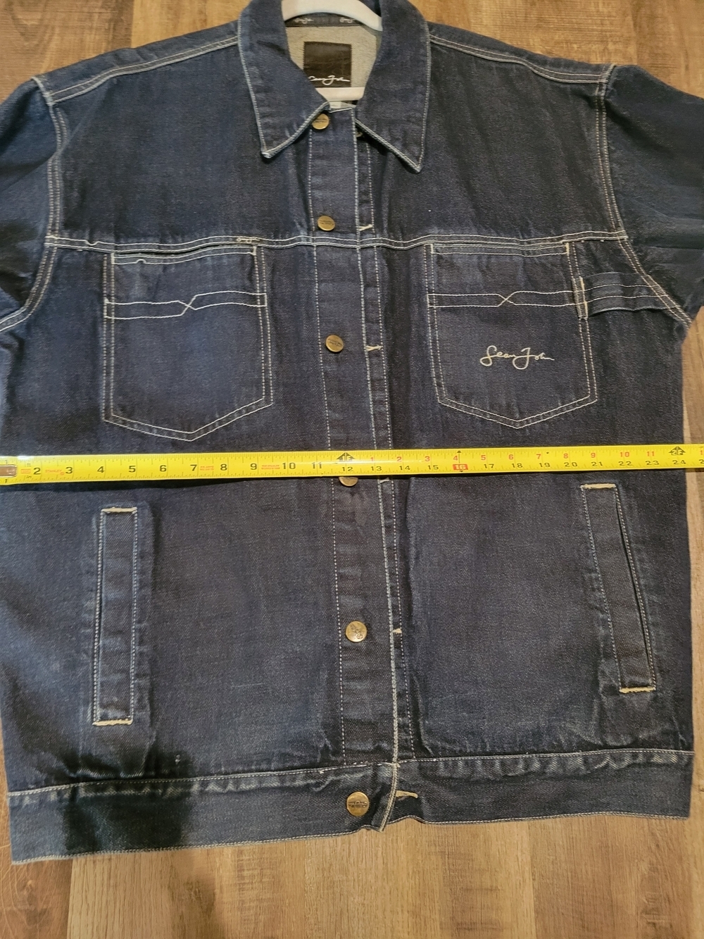 Sean John Dark Blue Denim Jacket - Picture 13 of 16